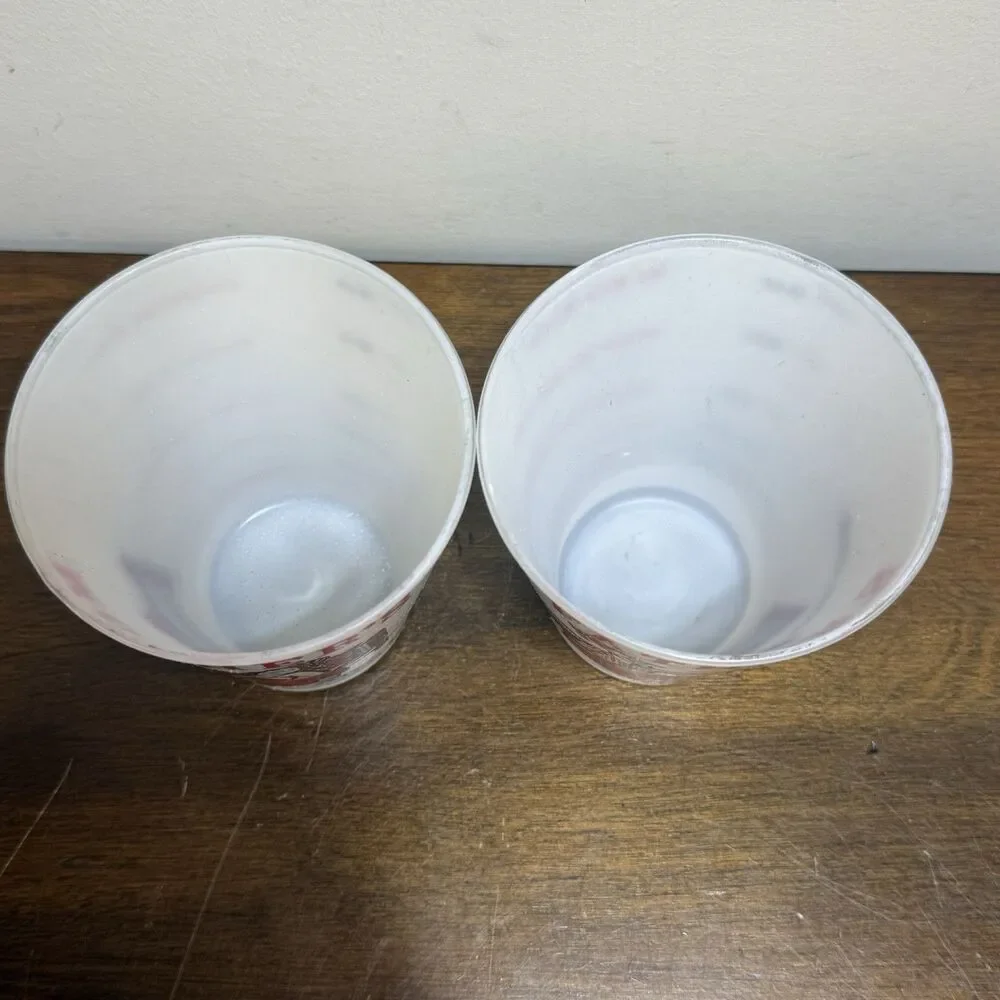 Vintage 50’s Mother's & Father's Nite Cap Highball Glasses frosted bar novelty